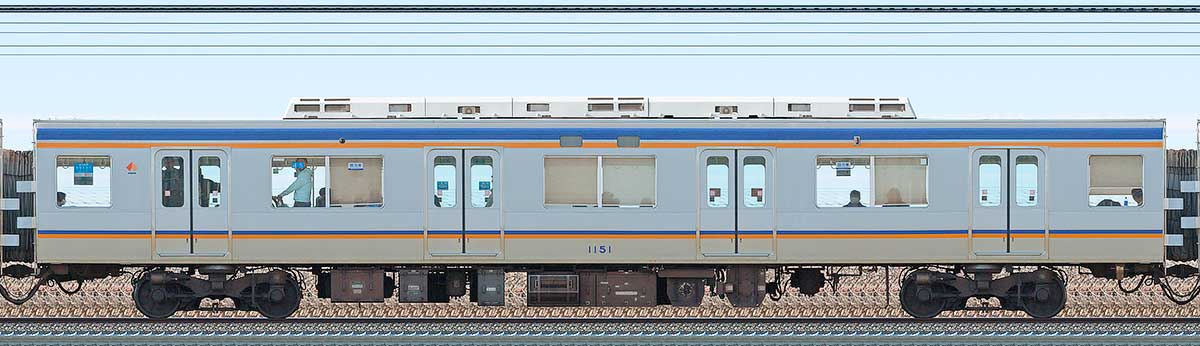 南海1000系（6次車）モハ1151山側の側面写真