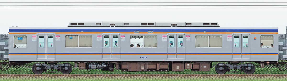 南海1000系（2次車）サハ1602山側の側面写真