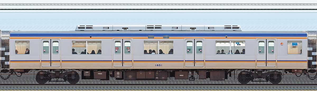 南海1000系（6次車）サハ1851海側の側面写真