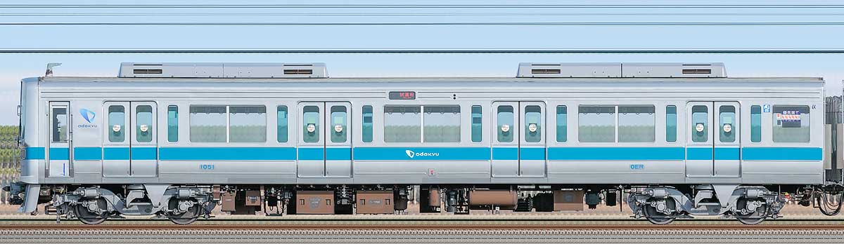小田急1000形クハ1051山側の側面写真