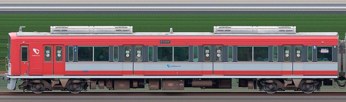 小田急1000形クハ1066「アレグラ号」カラー山側の側面写真