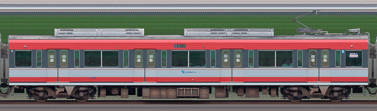 小田急1000形デハ1116「アレグラ号」カラー山側の側面写真