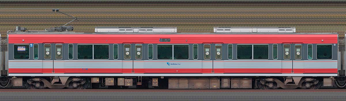 小田急1000形デハ1116「アレグラ号」カラー海側の側面写真