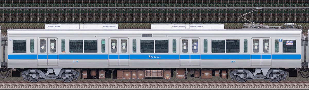 小田急1000形デハ1119（リニューアル車）山側の側面写真