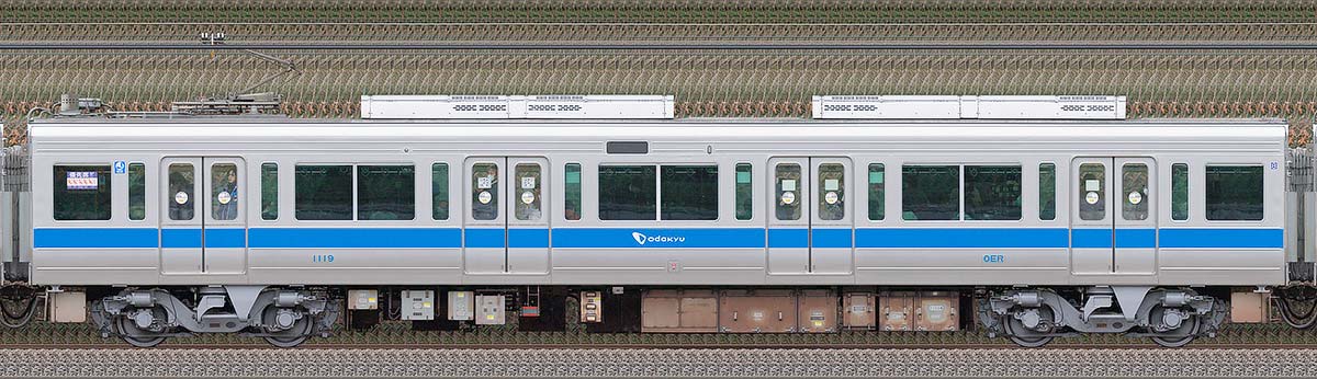 小田急1000形デハ1119（リニューアル車）海側の側面写真