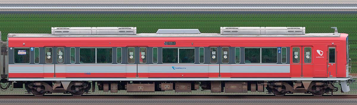 小田急1000形クハ1166「アレグラ号」カラー山側の側面写真