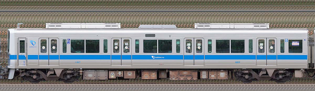 小田急1000形クハ1167（リニューアル車）海側の側面写真