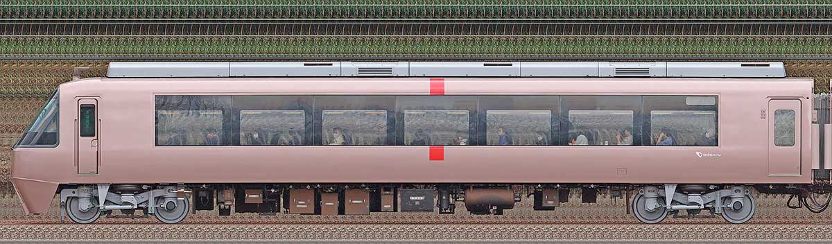 小田急30000形ロマンスカー「EXE」クハ30055山側の側面写真