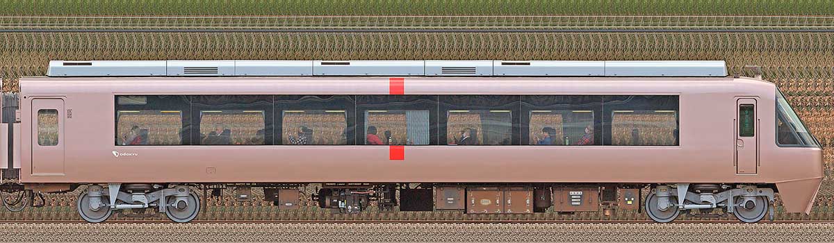 小田急30000形ロマンスカー「EXE」クハ30055海側の側面写真