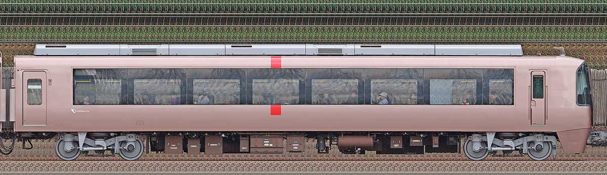 小田急30000形ロマンスカー「EXE」クハ30155山側の側面写真
