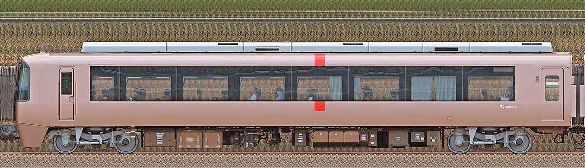 小田急30000形ロマンスカー「EXE」クハ30155海側の側面写真
