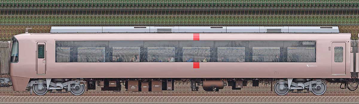 小田急30000形ロマンスカー「EXE」クハ30255山側の側面写真
