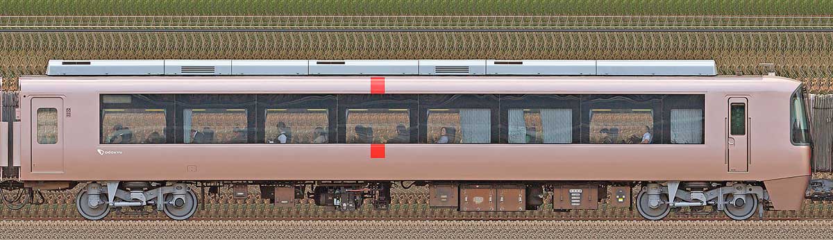 小田急30000形ロマンスカー「EXE」クハ30255海側の側面写真