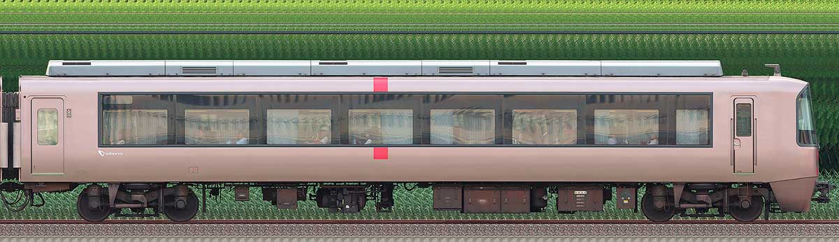小田急30000形ロマンスカー「EXE」クハ30255海側の側面写真