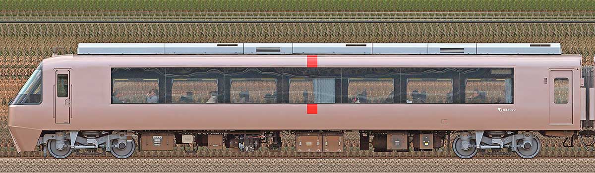 小田急30000形ロマンスカー「EXE」クハ30555海側の側面写真