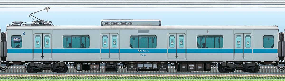 小田急3000形デハ3241の側面写真｜RailFile.jp｜鉄道車両サイドビュー 