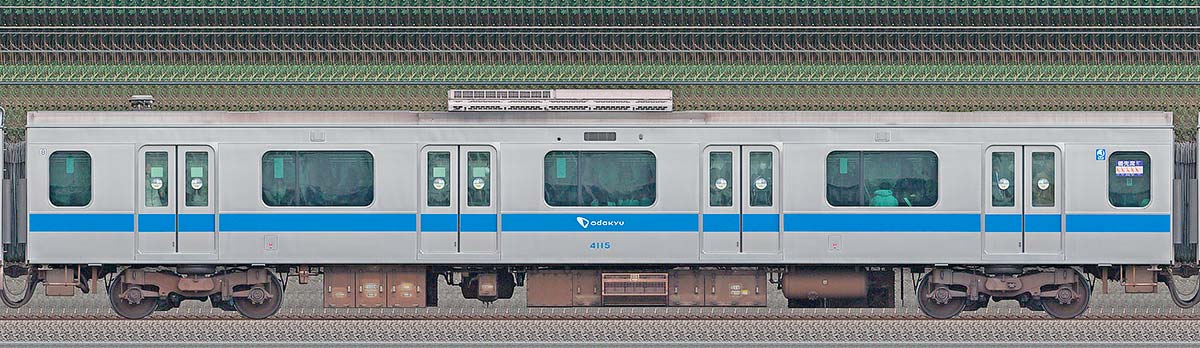 小田急4000形デハ4115山側の側面写真