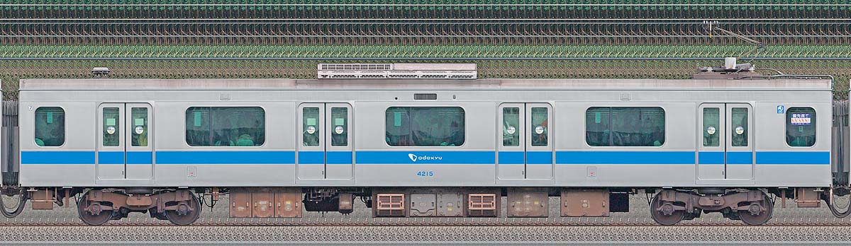 小田急4000形デハ4215山側の側面写真