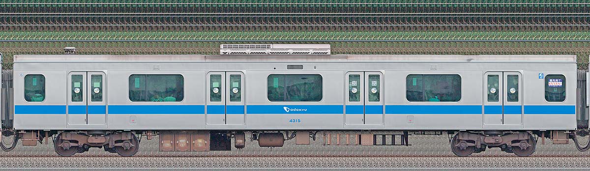 小田急4000形デハ4315山側の側面写真