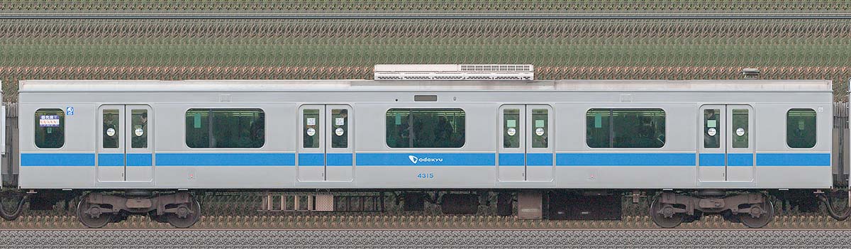 小田急4000形デハ4315海側の側面写真