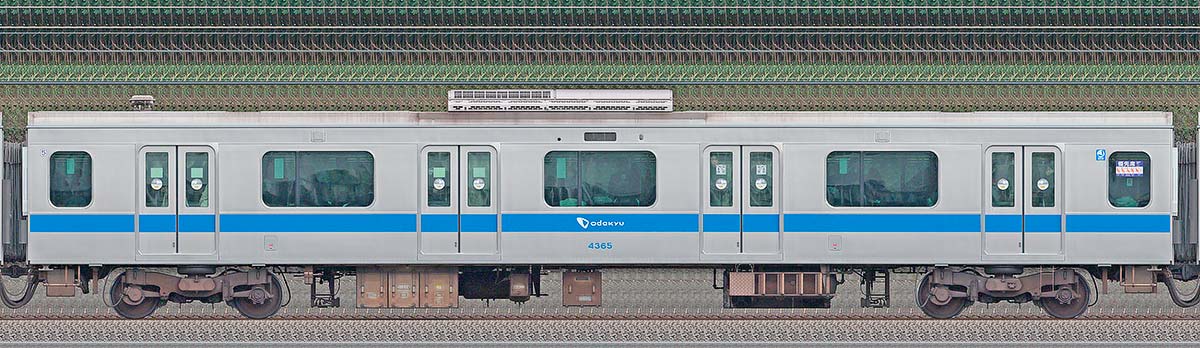 小田急4000形サハ4365山側の側面写真