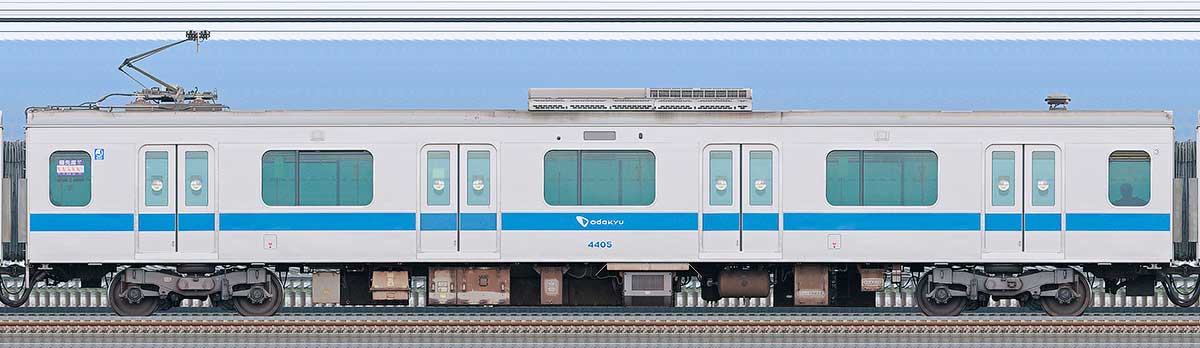 小田急4000形デハ4405海側の側面写真