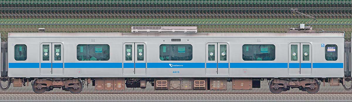 小田急4000形デハ4415山側の側面写真