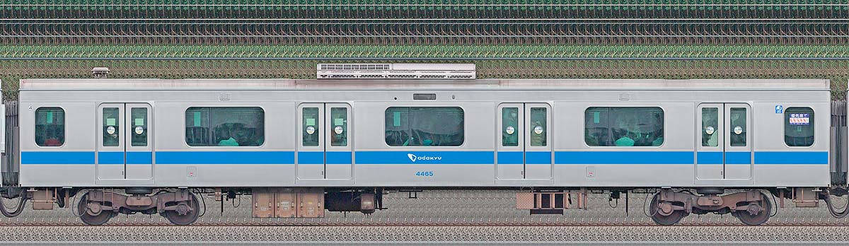小田急4000形サハ4465山側の側面写真