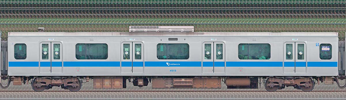 小田急4000形デハ4515山側の側面写真