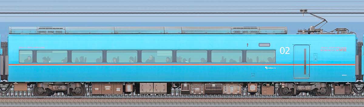 小田急60000形ロマンスカー「MSE」デハ60503海側の側面写真