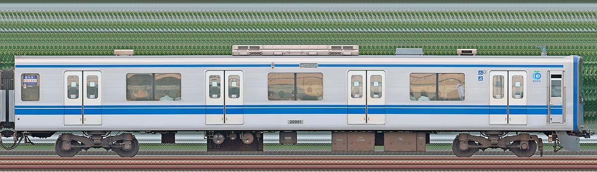 西武20000系クハ200011位・3位側の側面写真