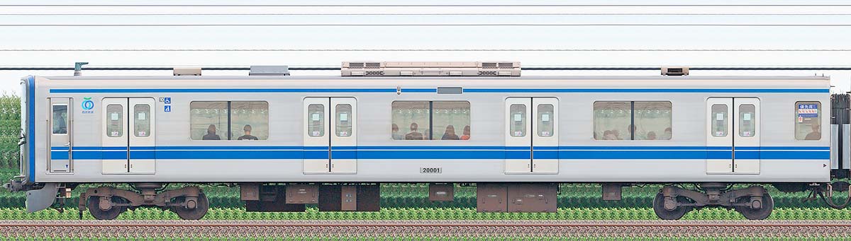 西武20000系クハ200012位・4位側の側面写真