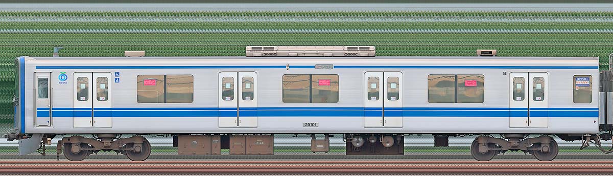 西武20000系クハ201012位・4位側の側面写真