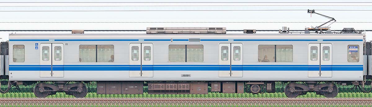 西武20000系モハ202011位・3位側の側面写真