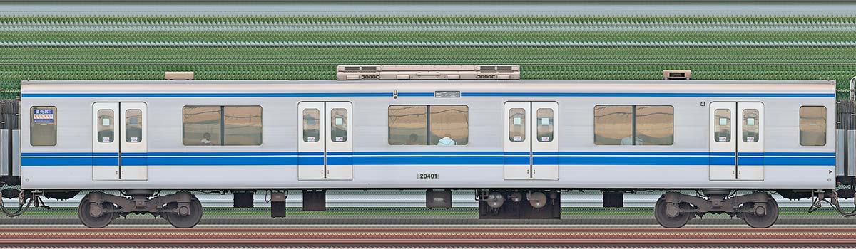 西武20000系サハ204012位・4位側の側面写真