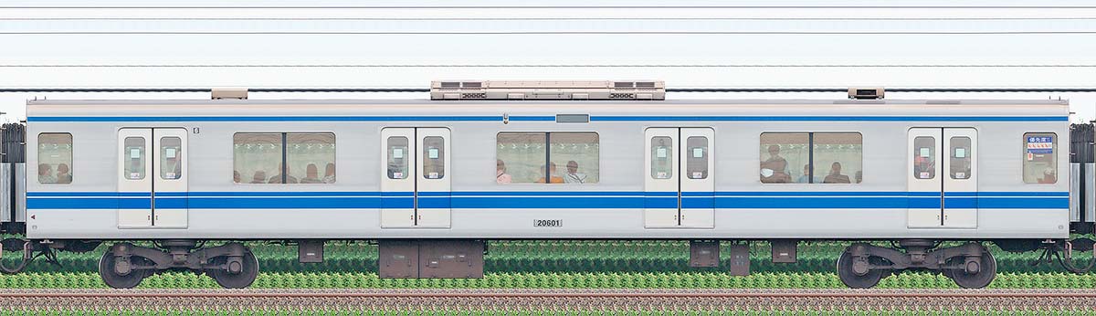 西武20000系サハ206011位・3位側の側面写真