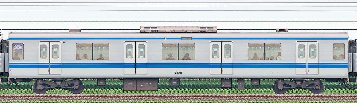 西武20000系サハ207011位・3位側の側面写真