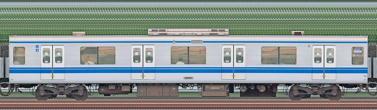 西武20000系モハ209012位・4位側の側面写真