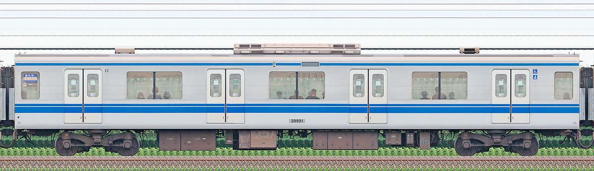 西武20000系モハ209011位・3位側の側面写真