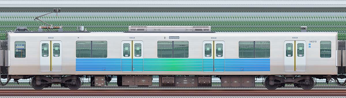 西武30000系モハ382152位・4位側の側面写真