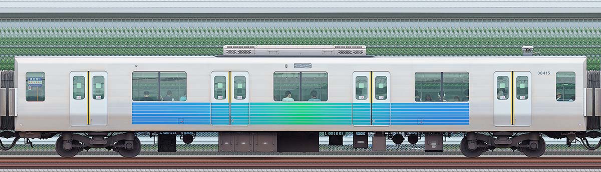 西武30000系サハ384152位・4位側の側面写真