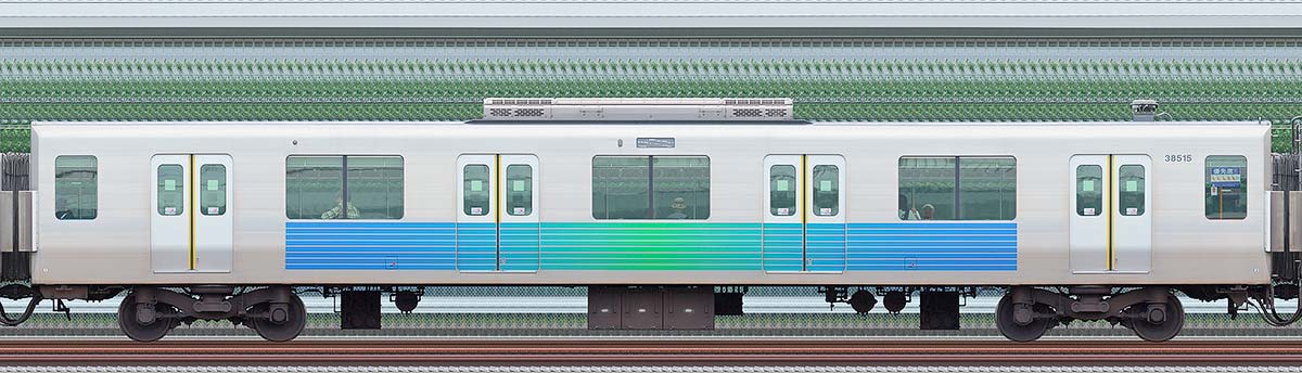 西武30000系サハ385152位・4位側の側面写真