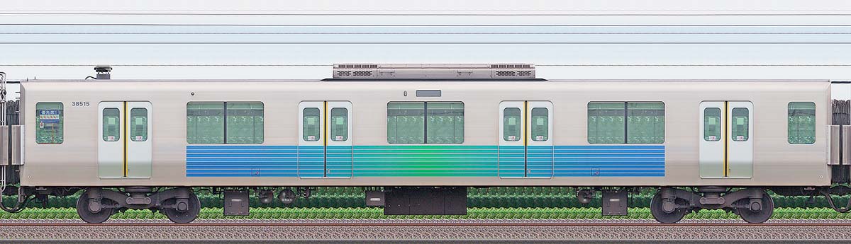 西武30000系サハ385153位・1位側の側面写真