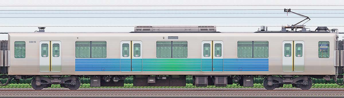 西武30000系モハ386153位・1位側の側面写真
