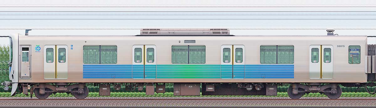西武30000系クハ388152位・4位側の側面写真