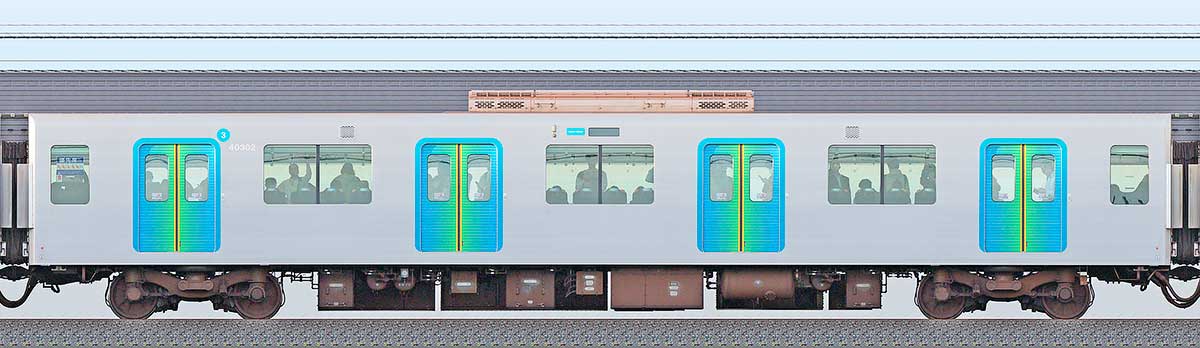 西武40000系モハ403023位・1位側の側面写真
