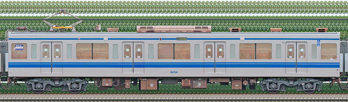 西武6000系モハ6254の側面写真｜RailFile.jp｜鉄道車両サイド