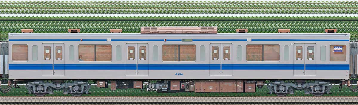 西武6000系モハ63542位・4位側の側面写真
