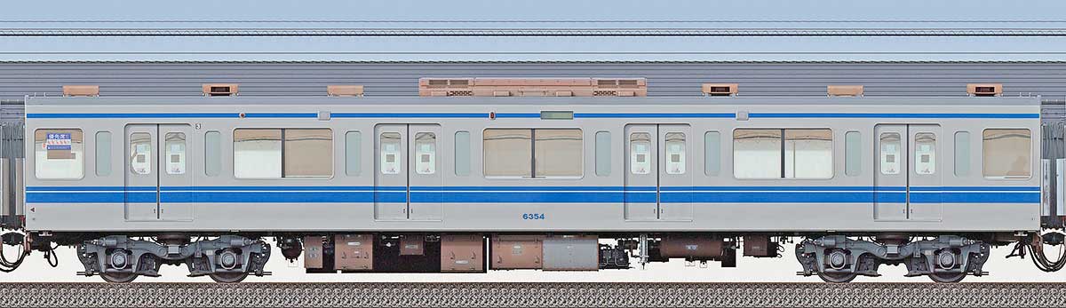 西武6000系モハ63543位・1位側の側面写真