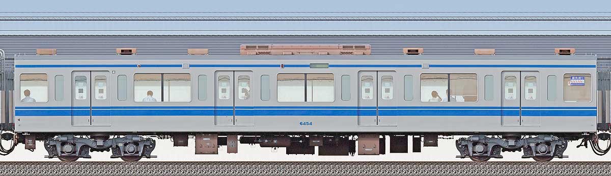 西武6000系サハ64543位・1位側の側面写真